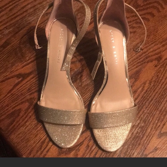 Kelly & Katie Shoes - Kelly and Katie gold sparkle 3in heel